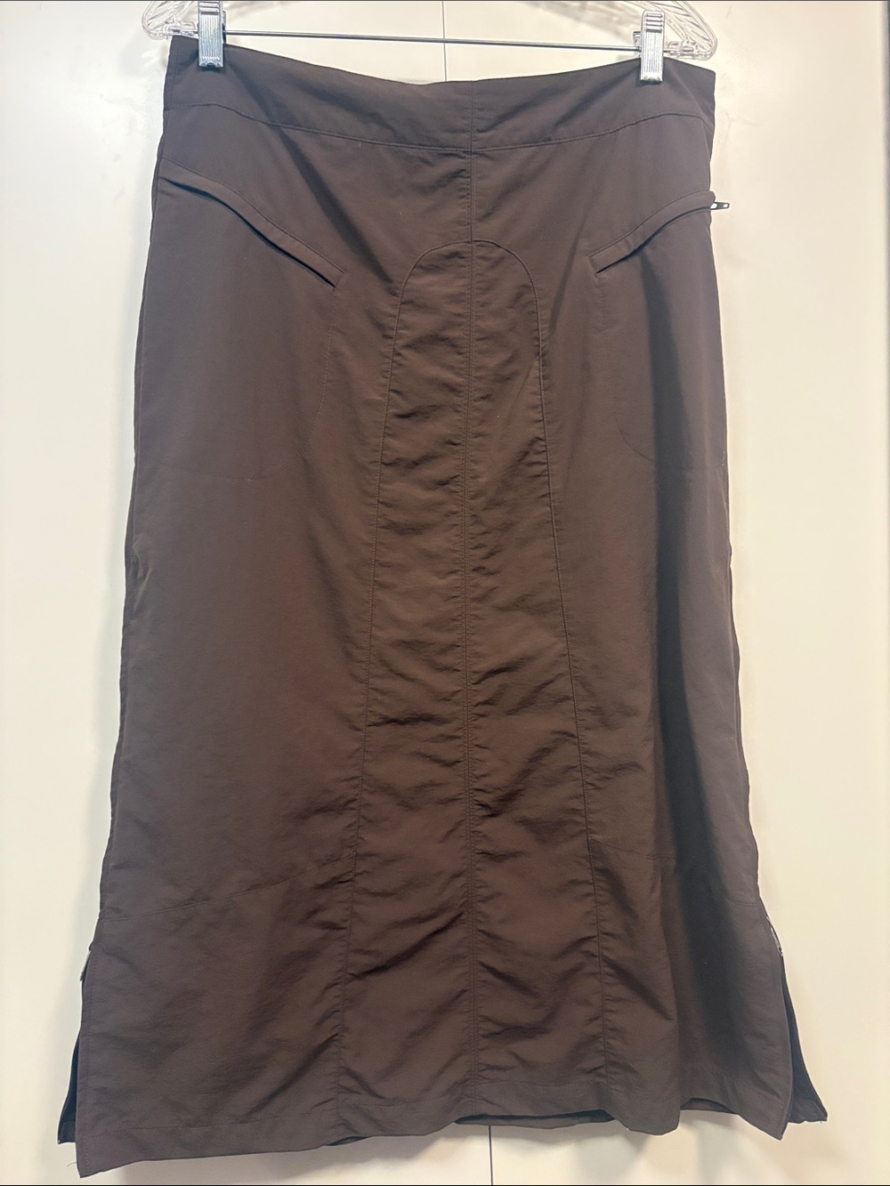 Royal Robbins Brown Midi A-Line Skirt 10